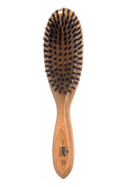 Kent Haarbürste LC22 handbearbeitet, oval, mit schwarzen Naturborsten