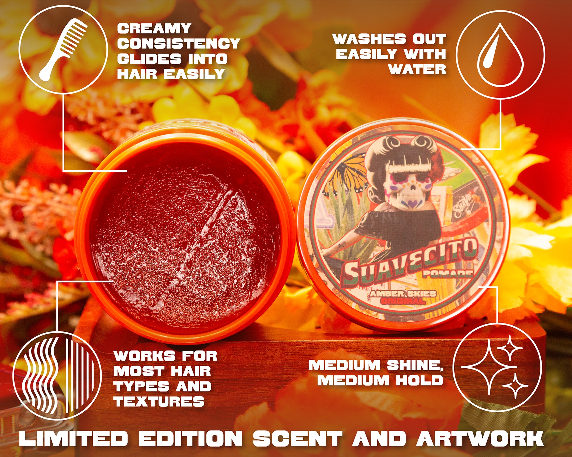 Suavecito Summer Pomade 2026 Amber Skies - Original Hold 113g