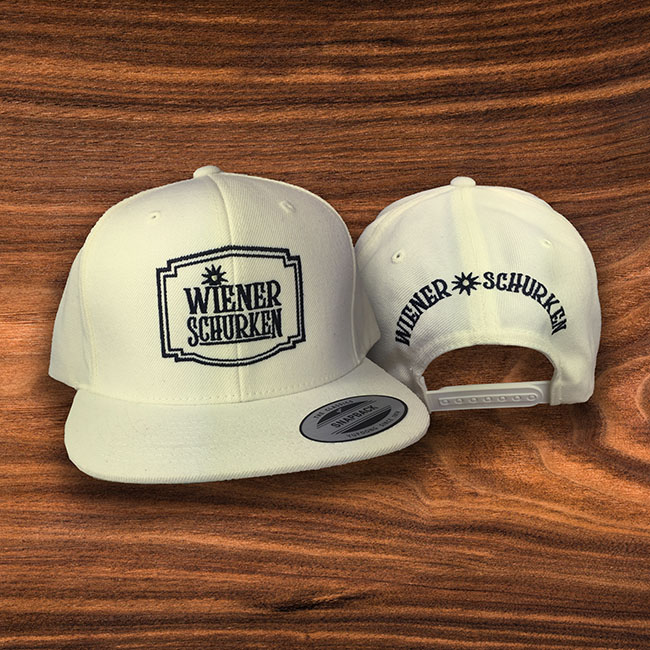 WIENER SCHURKEN Yupoong Flexfit Cap Snapback (One-Size) NATURAL/SCHWARZ