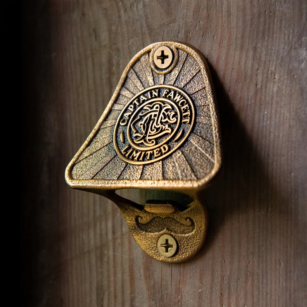 Captain Fawcett Brass Wall Mounted Bottle Opener