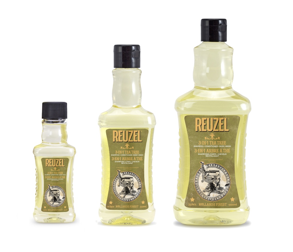 Reuzel 3-in-1 Tea Tree Shampoo, Conditioner & Body Wash
