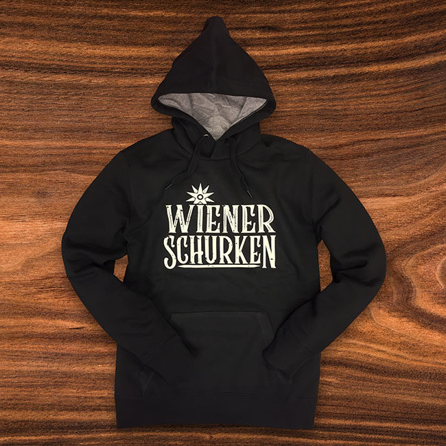 WIENER SCHURKEN HOODIE - SCHWARZ - LOGO LARGE/SKULL