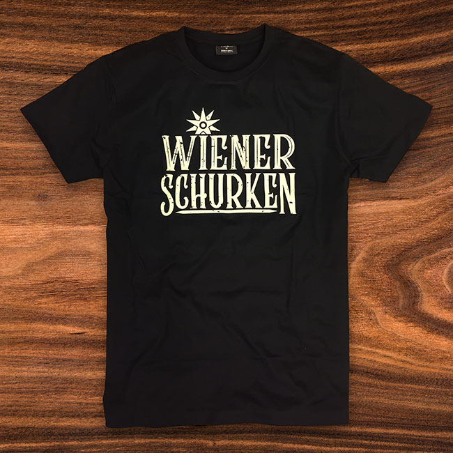 WIENER SCHURKEN T-SHIRT - SCHWARZ - LOGO