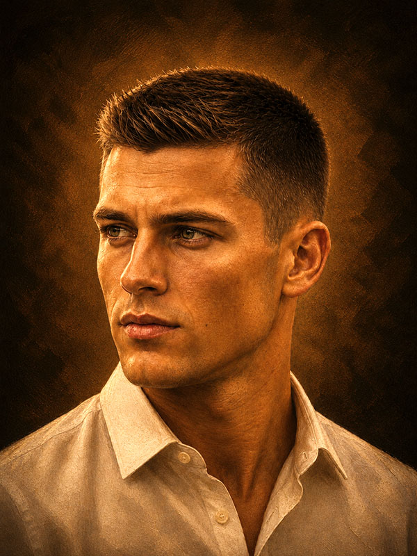 Crew Cut – Mid Fade – Männerfrisur