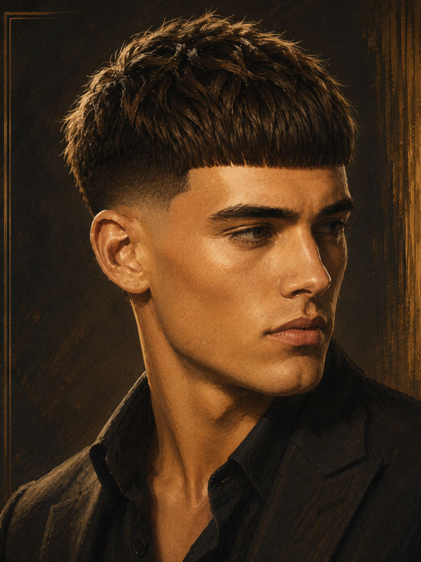 Textured Caesar Cut – Männerfrisur