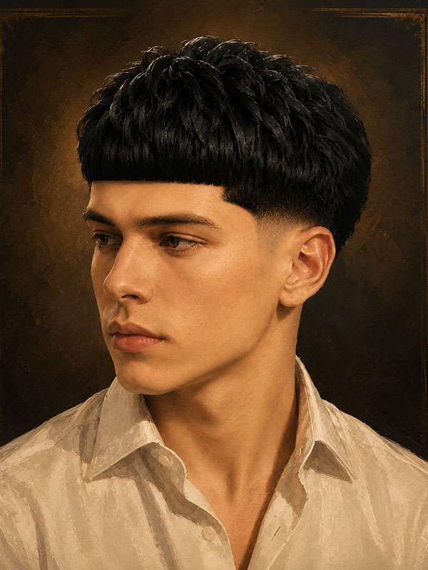 Textured Edgar Cut – Männerfrisur